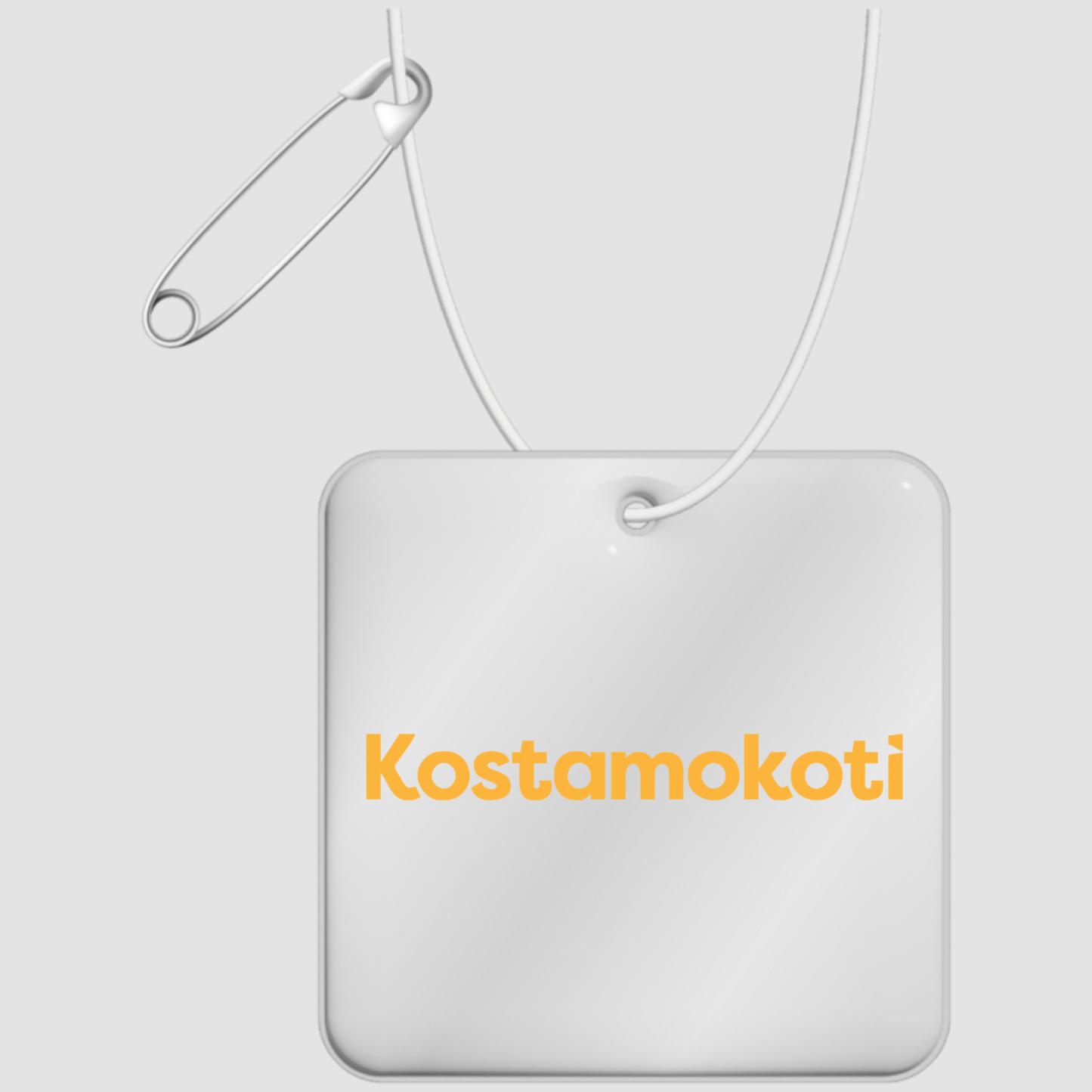 RFX™ ripustettava PVC-heijastin Kostamokoti Logolla, neliö