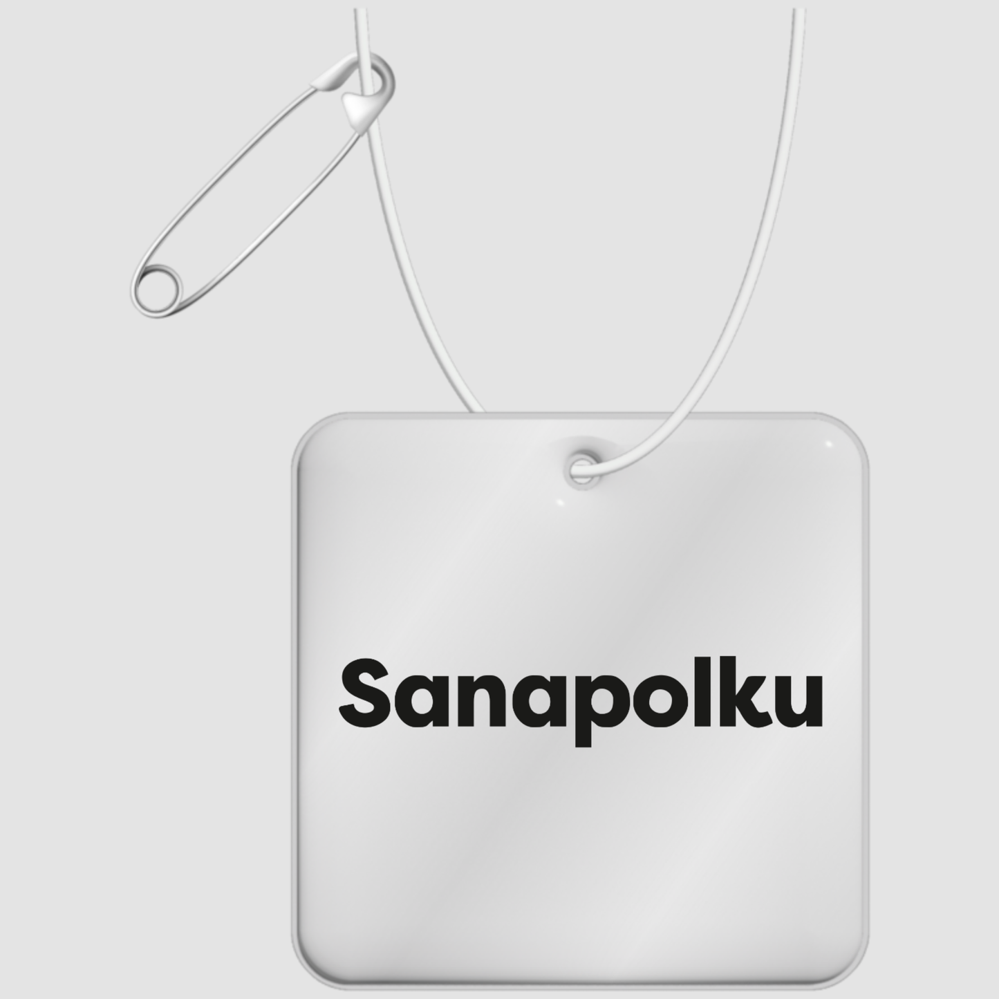 RFX™ ripustettava PVC-heijastin Sanapolku Logolla, neliö