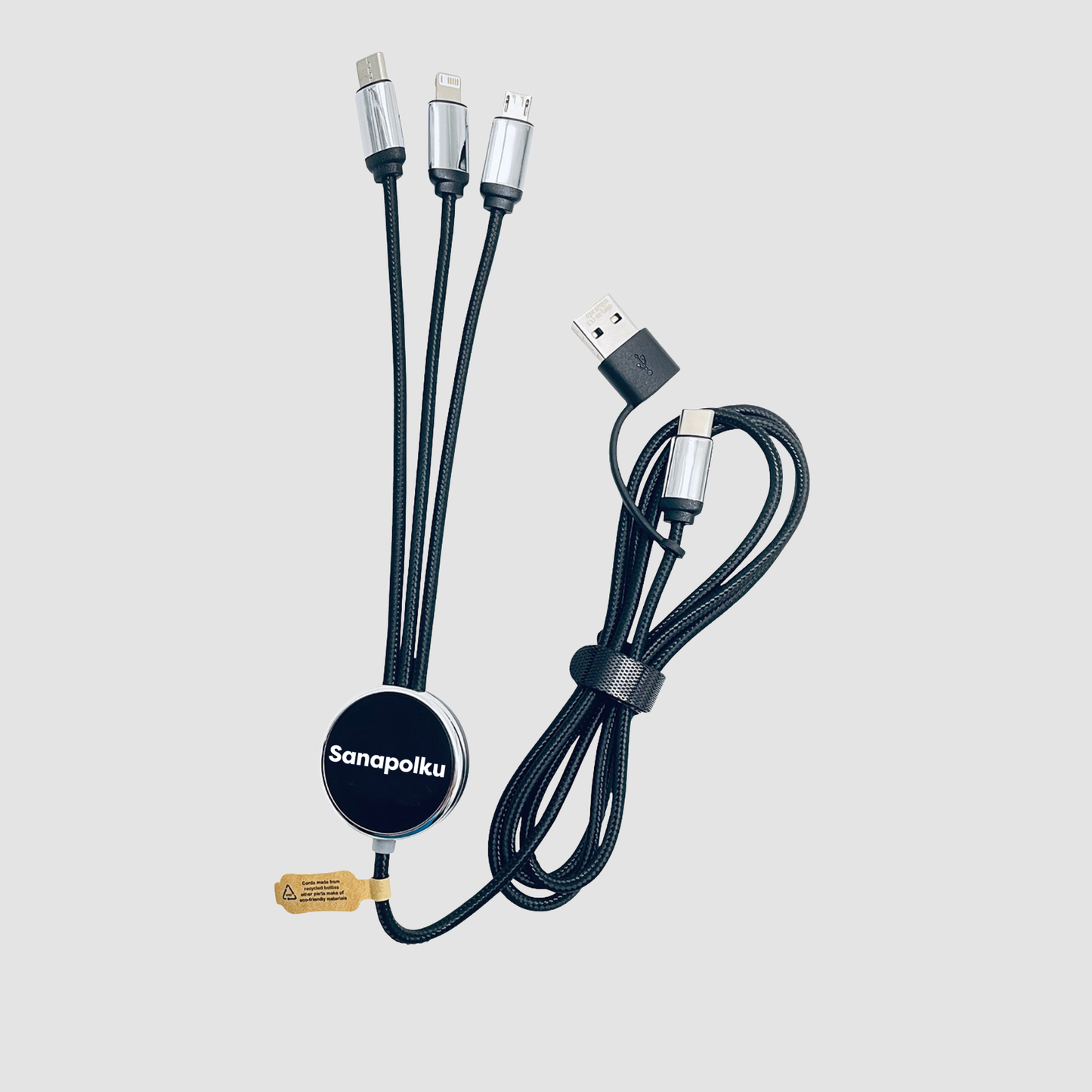 5 in 1 led latausjohto Sanapolku Logolla