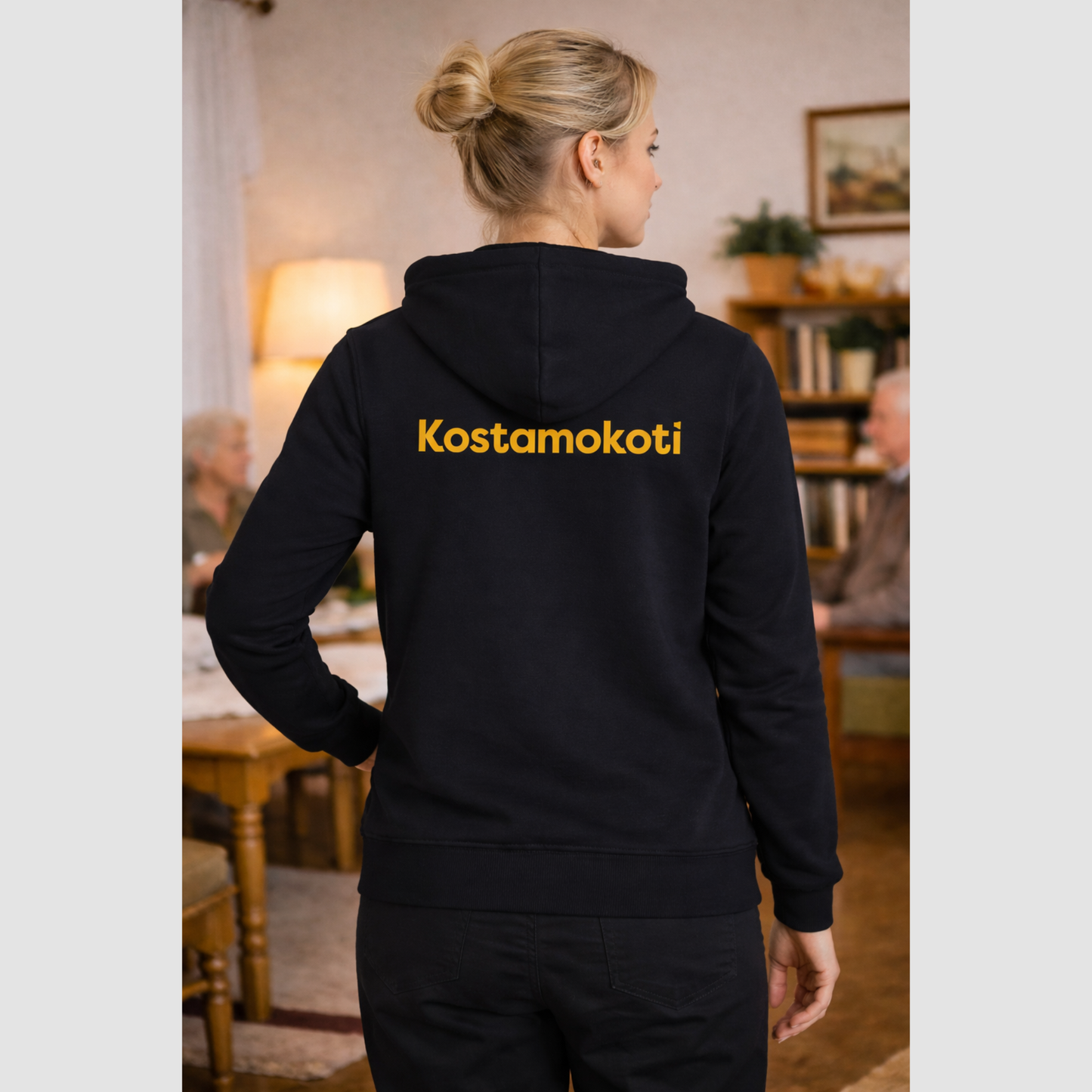 Basic Huppari Vetoketjulla Kostamokoti Logolla