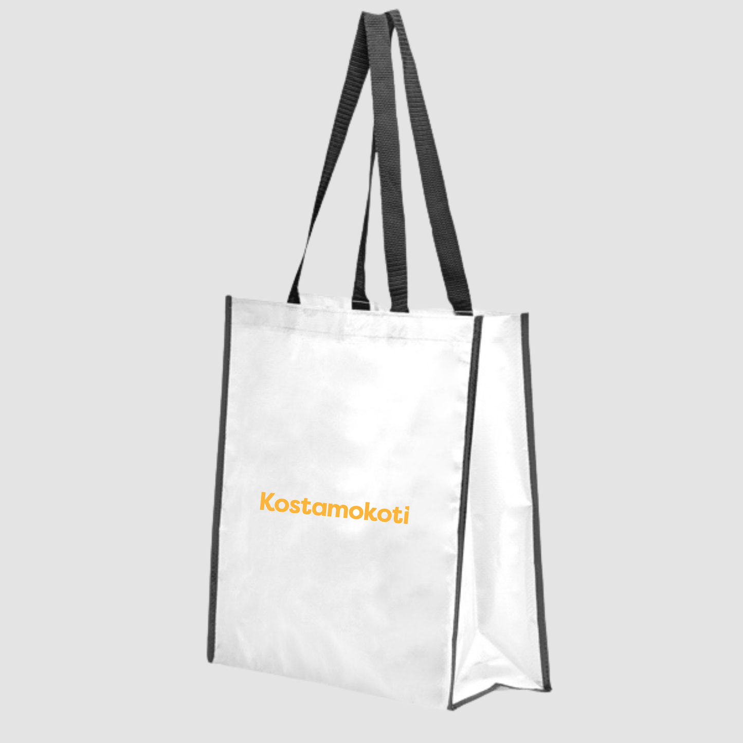 Coast Kiiltolaminoitu kestokassi Kostamokoti Logolla – 120 g/m²