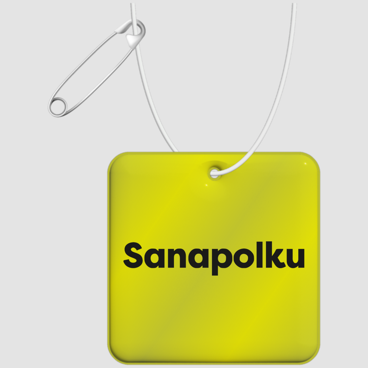 RFX™ ripustettava PVC-heijastin Sanapolku Logolla, neliö