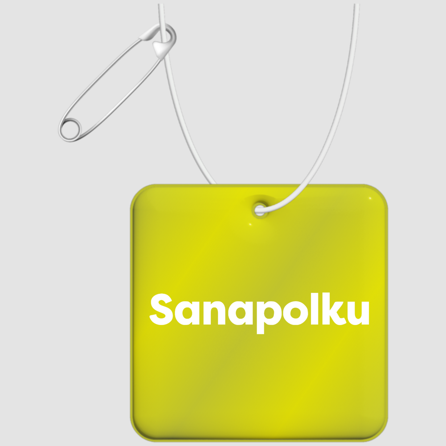 RFX™ ripustettava PVC-heijastin Sanapolku Logolla, neliö