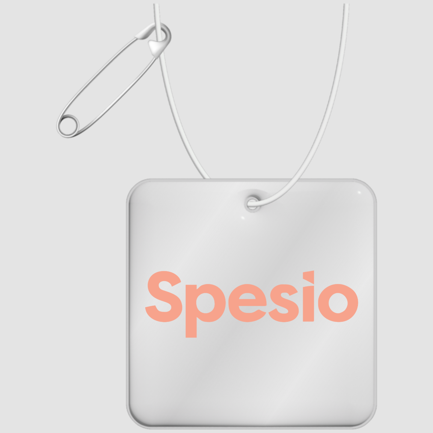 RFX™ ripustettava PVC-heijastin Spesio Logolla, neliö