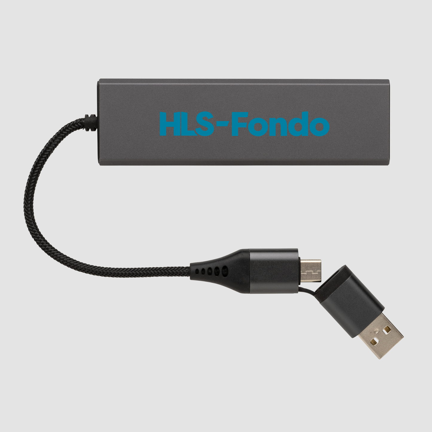 Terra RCS alumiininen USB-hub 3 portilla Fondo Logolla