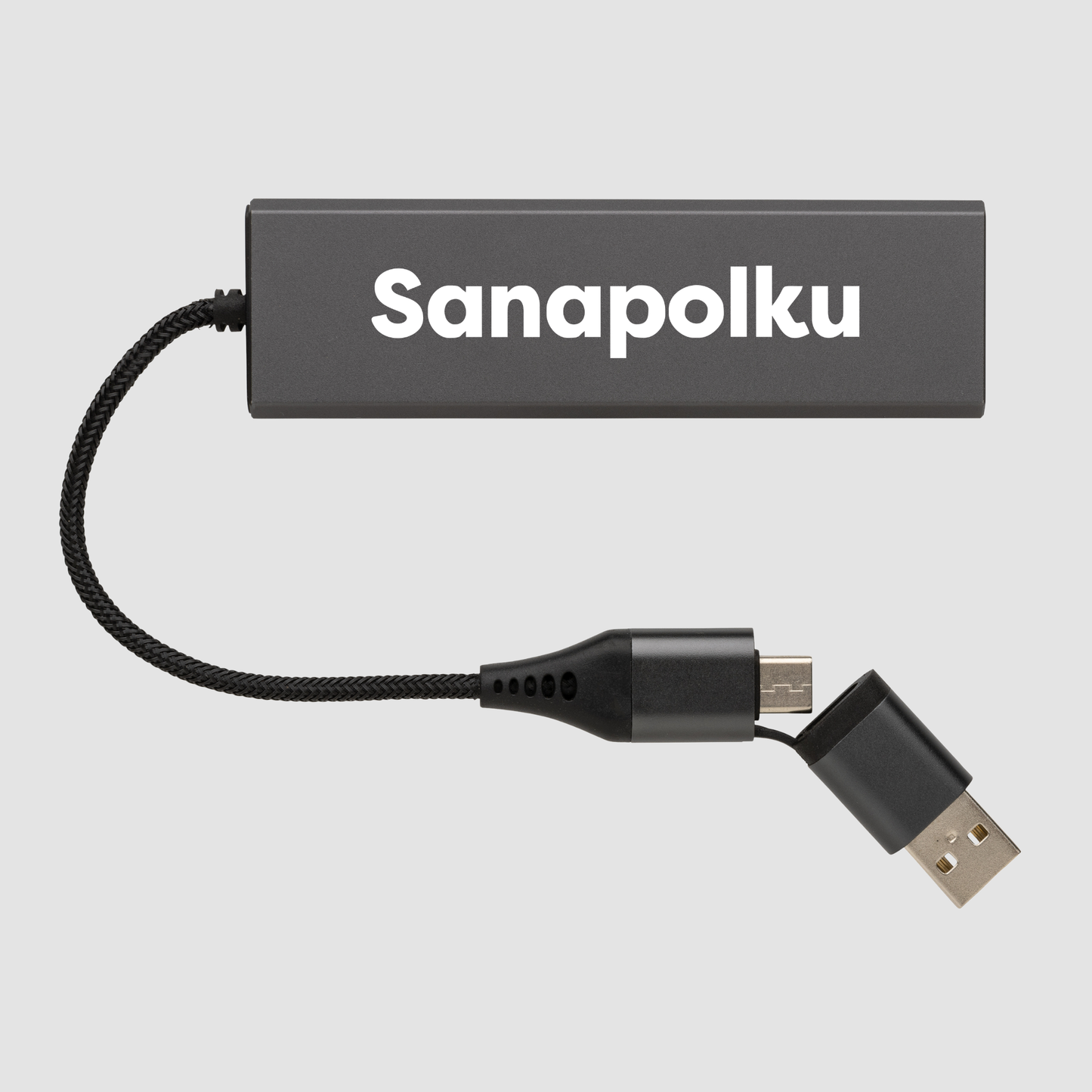 Terra RCS alumiininen USB-hub 3 portilla Sanapolku Logolla