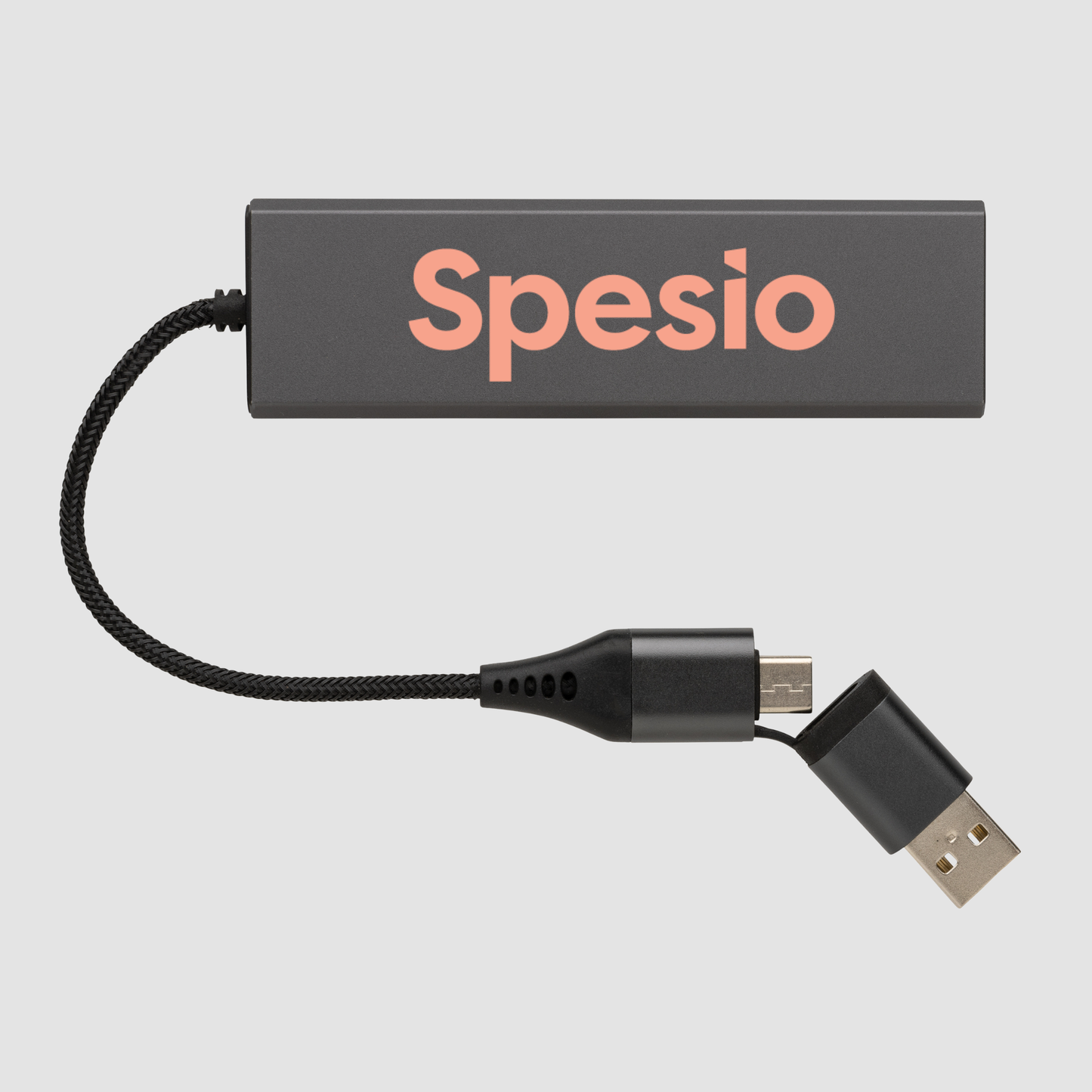 Terra RCS alumiininen USB-hub 3 portilla Spesio Logolla